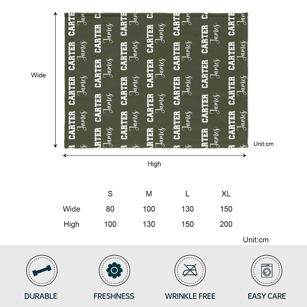 Custom Name Pattern - Personalized grandson Blanket