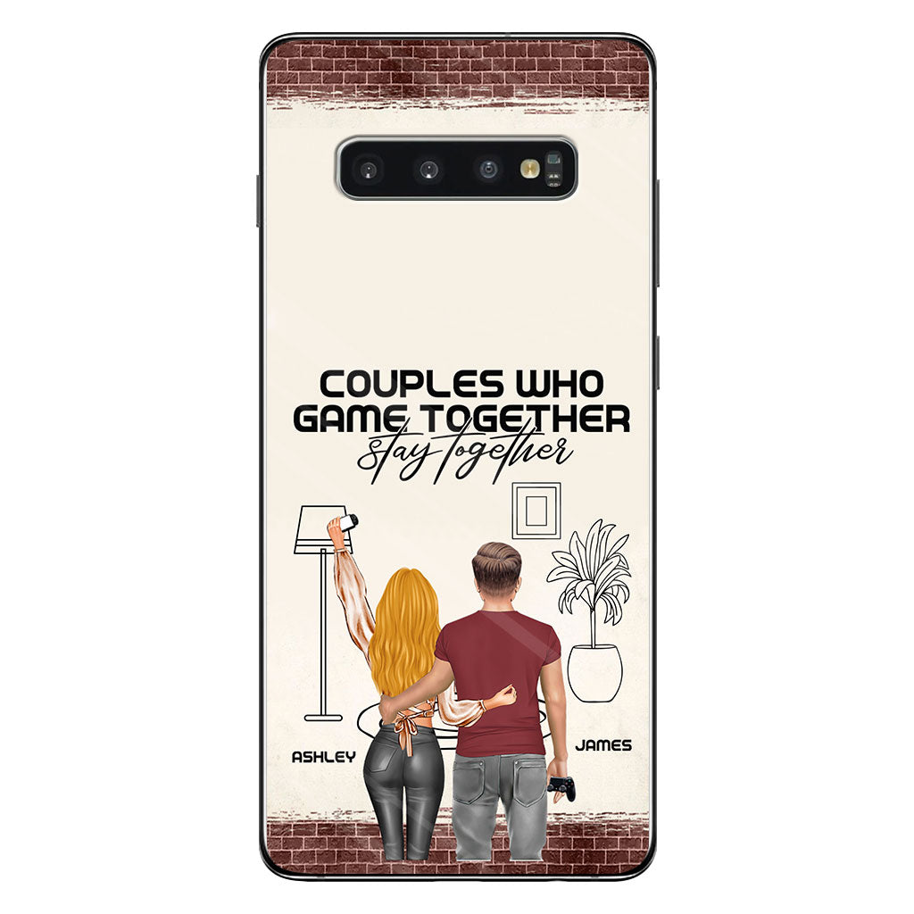 Les couples qui jouent ensemble restent ensemble - Coque de téléphone personnalisée pour jeux vidéo