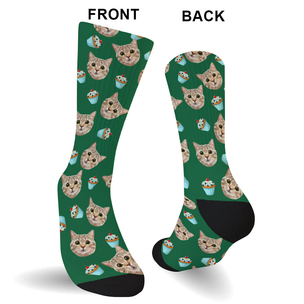 Chaussettes personnalisées pour chat à motif d'icônes amusantes