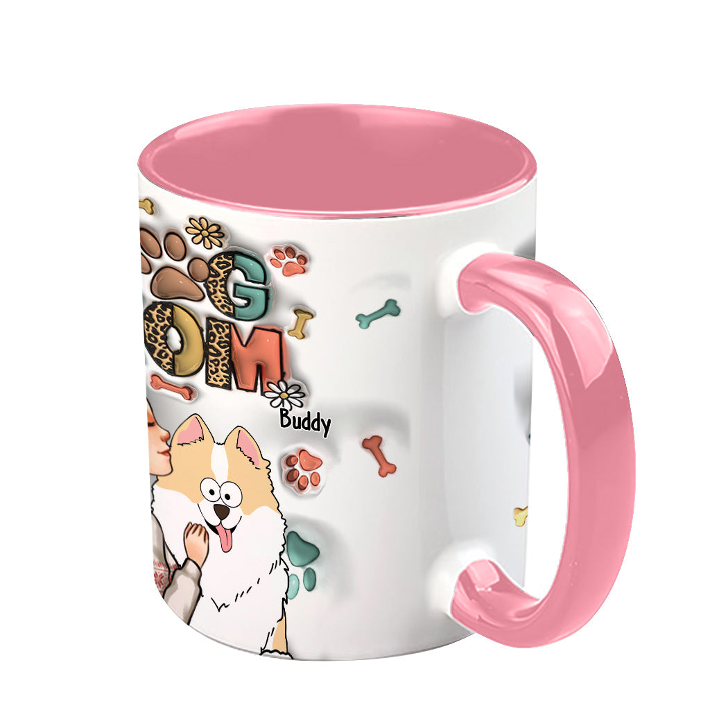 Mug gonflable personnalisé « Maman de chien, maman de chat » - Cadeau idéal pour les amoureux des chiens et des chats