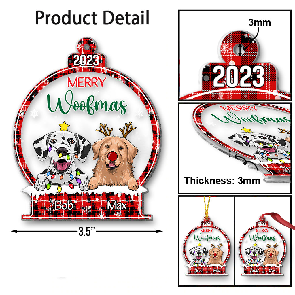 Merry Christmas - Personalized Cat Transparent Ornament