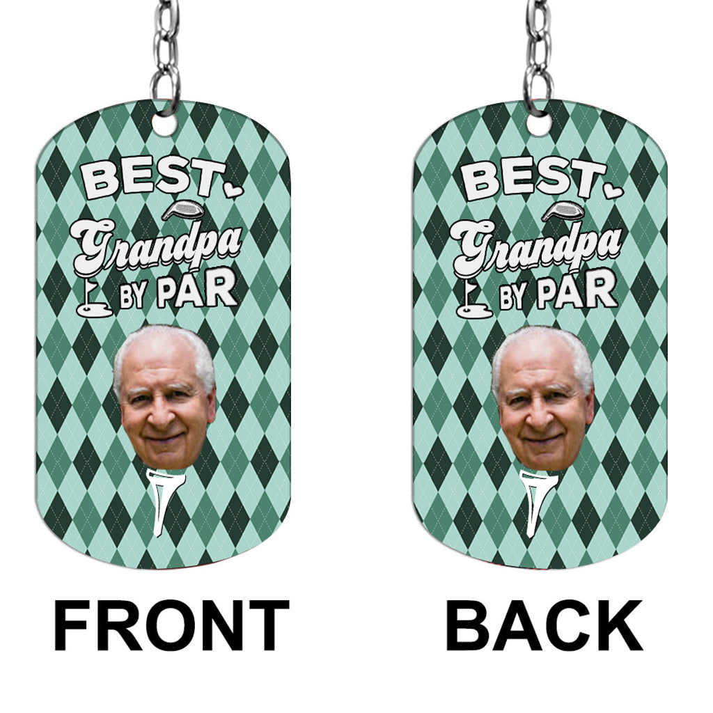 Meilleur Papa selon le Par - Cadeau de golf pour papa, lui, petit ami, mari, grand-père - Porte-clés personnalisé en acier inoxydable