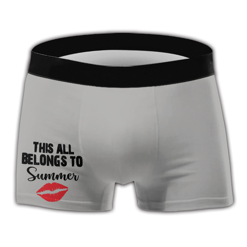 Ces jolies joues m'appartiennent - Boxers personnalisés pour couples d'hommes