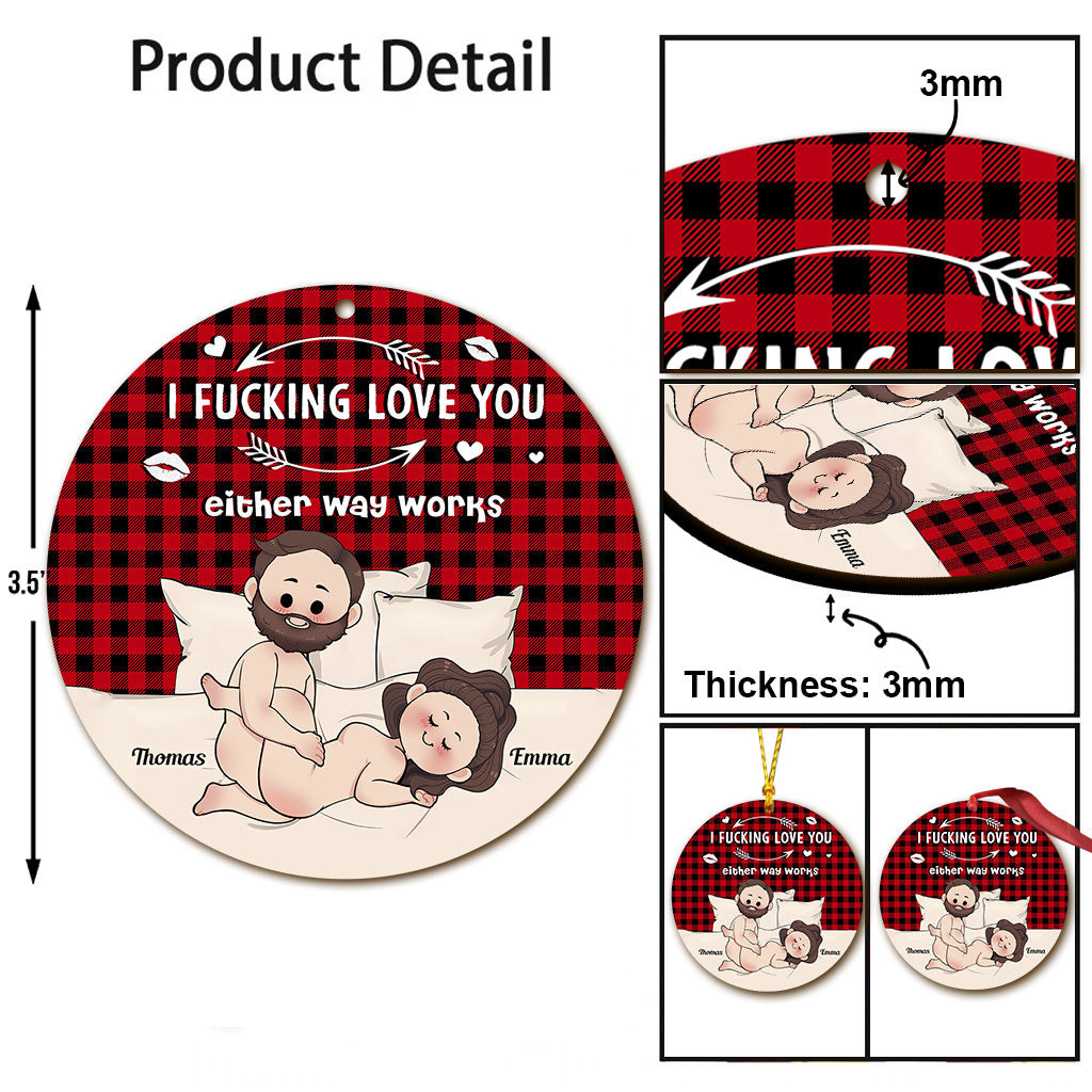 Je t'aime - Ornement personnalisé pour couple