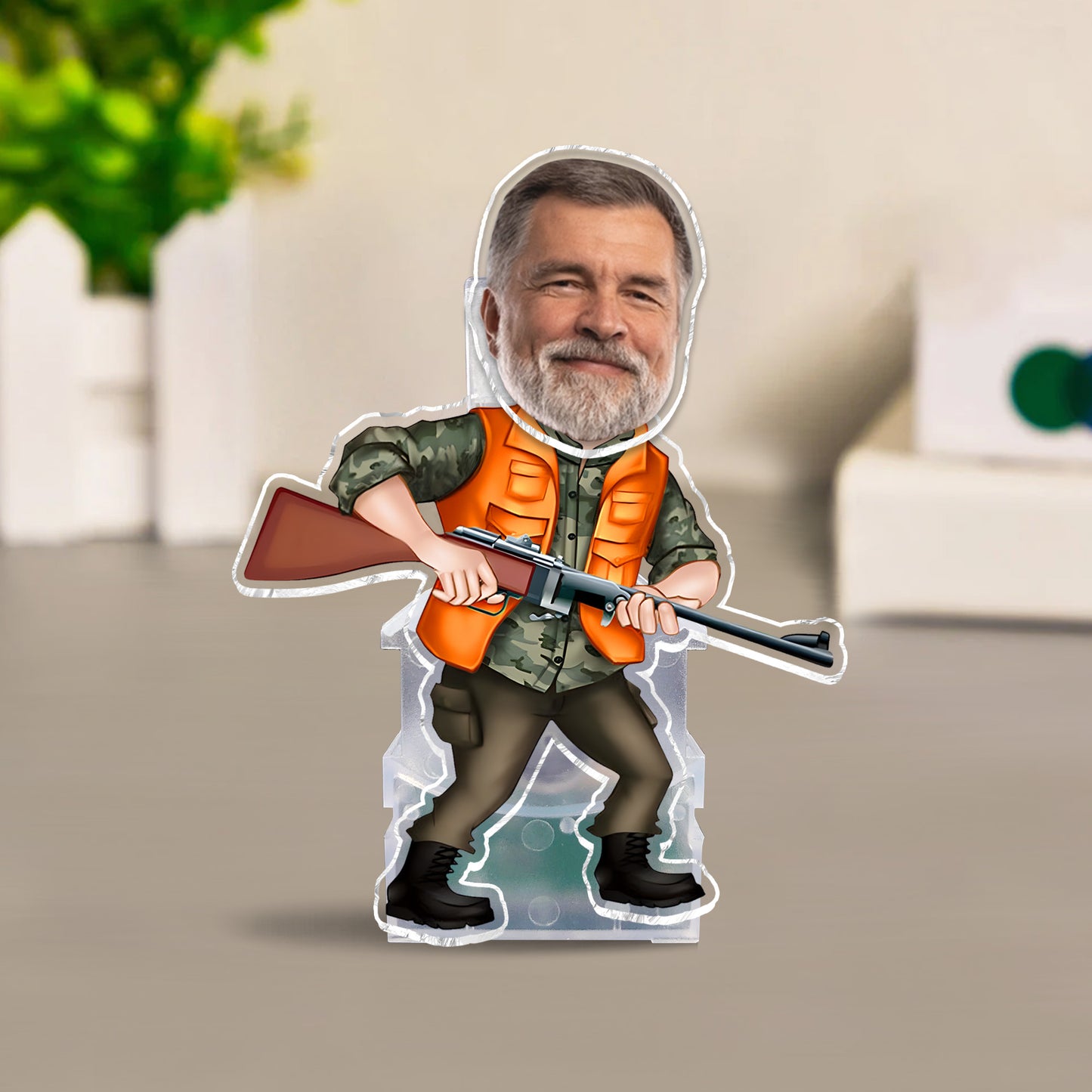Chasseur passionné - Tête de fusil à secouer personnalisée pour la chasse