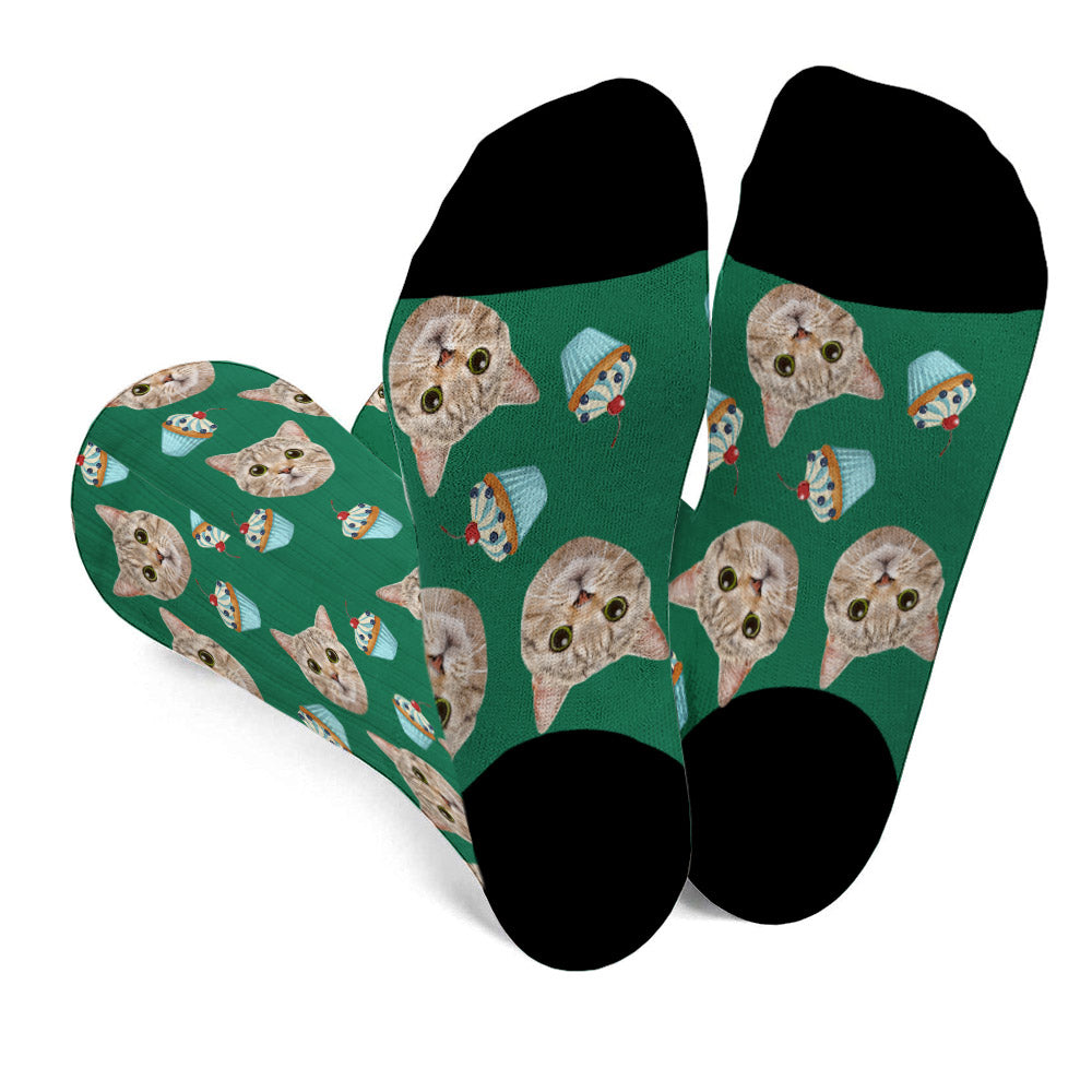 Chaussettes personnalisées pour chat à motif d'icônes amusantes