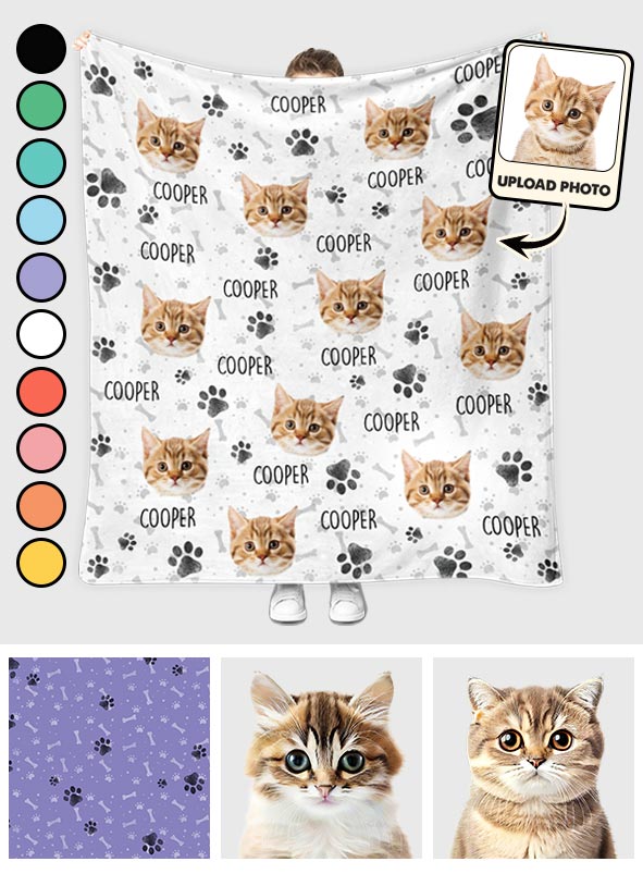Couverture pour chat personnalisée à motifs colorés