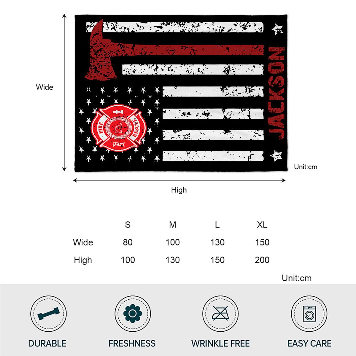 Fier pompier - Cadeau pour pompier (lui, papa, mari, fils) - Couverture personnalisée