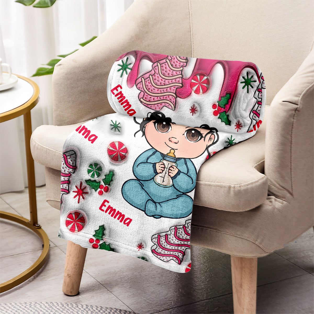 Merry Christmas Kids - Personalized Kid Blanket