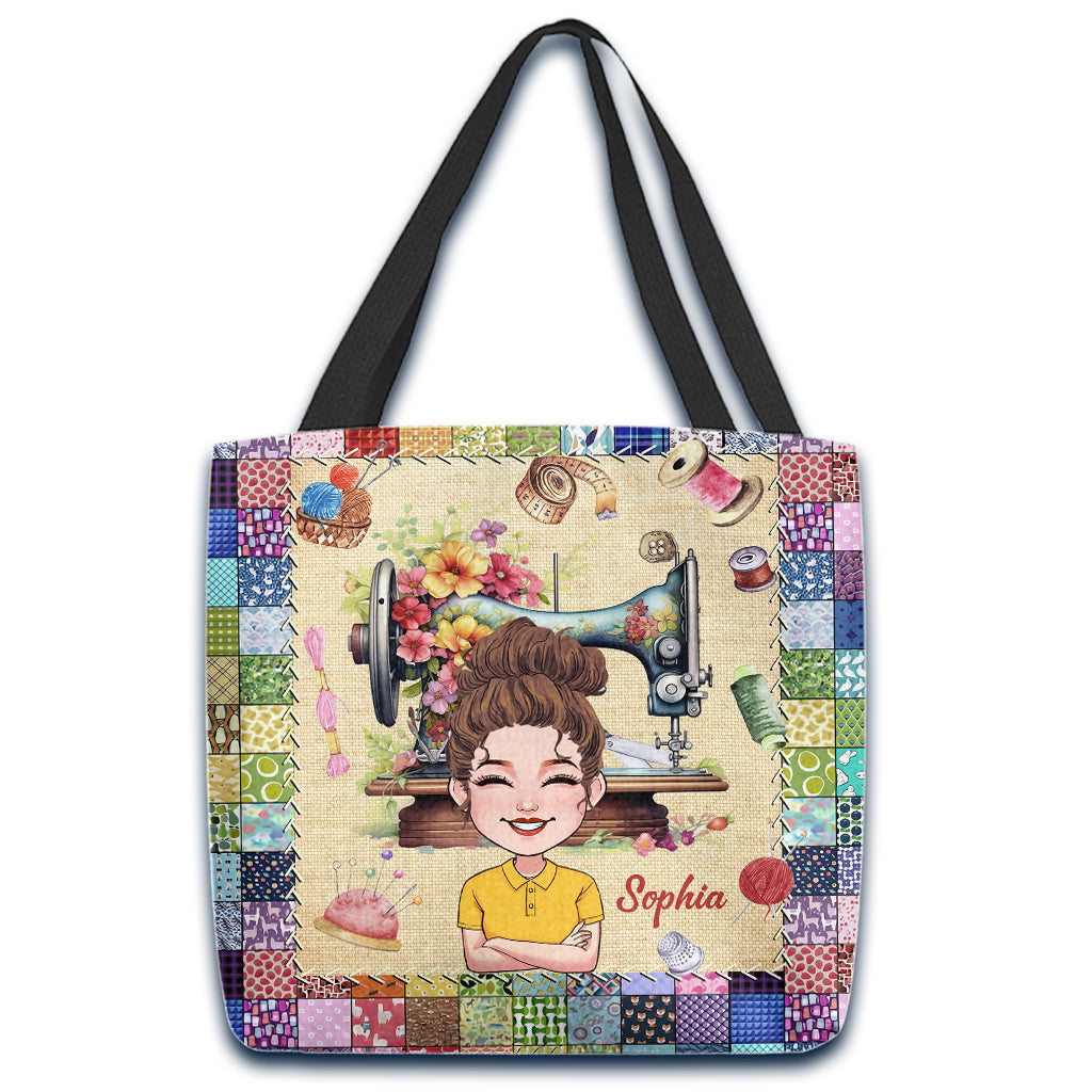 Je couds mais - Sac fourre-tout de couture personnalisé