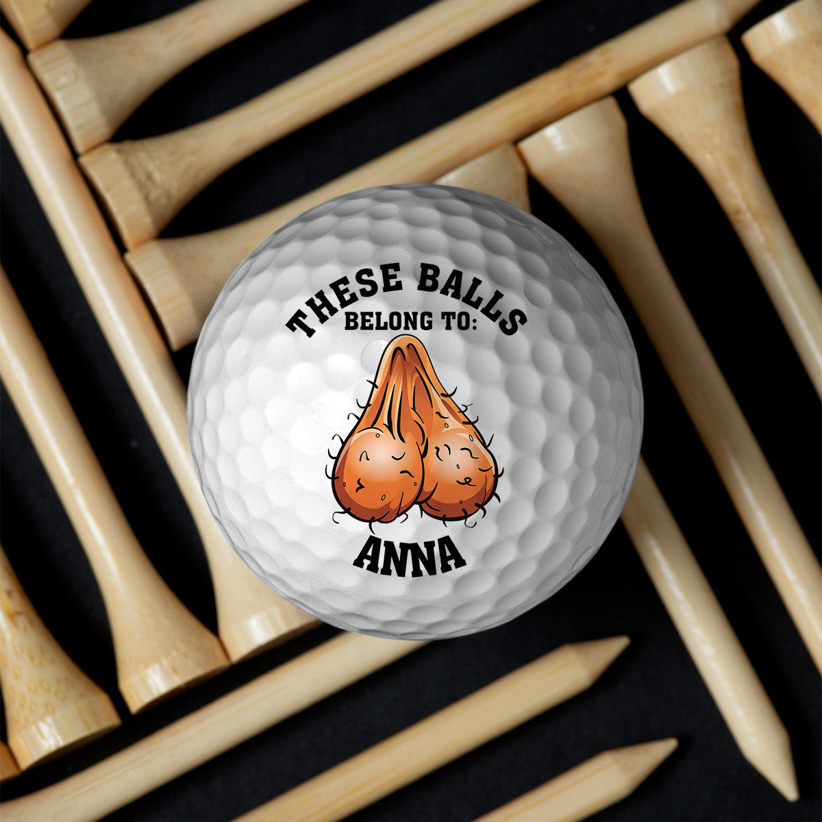 Ces balles appartiennent à - cadeau pour lui, petit ami, mari - Balle de golf personnalisée