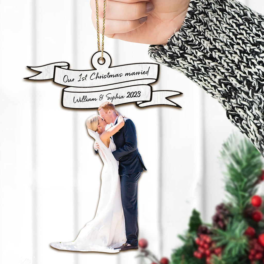 Notre premier Noël en tant que mari et femme - Ornement personnalisé