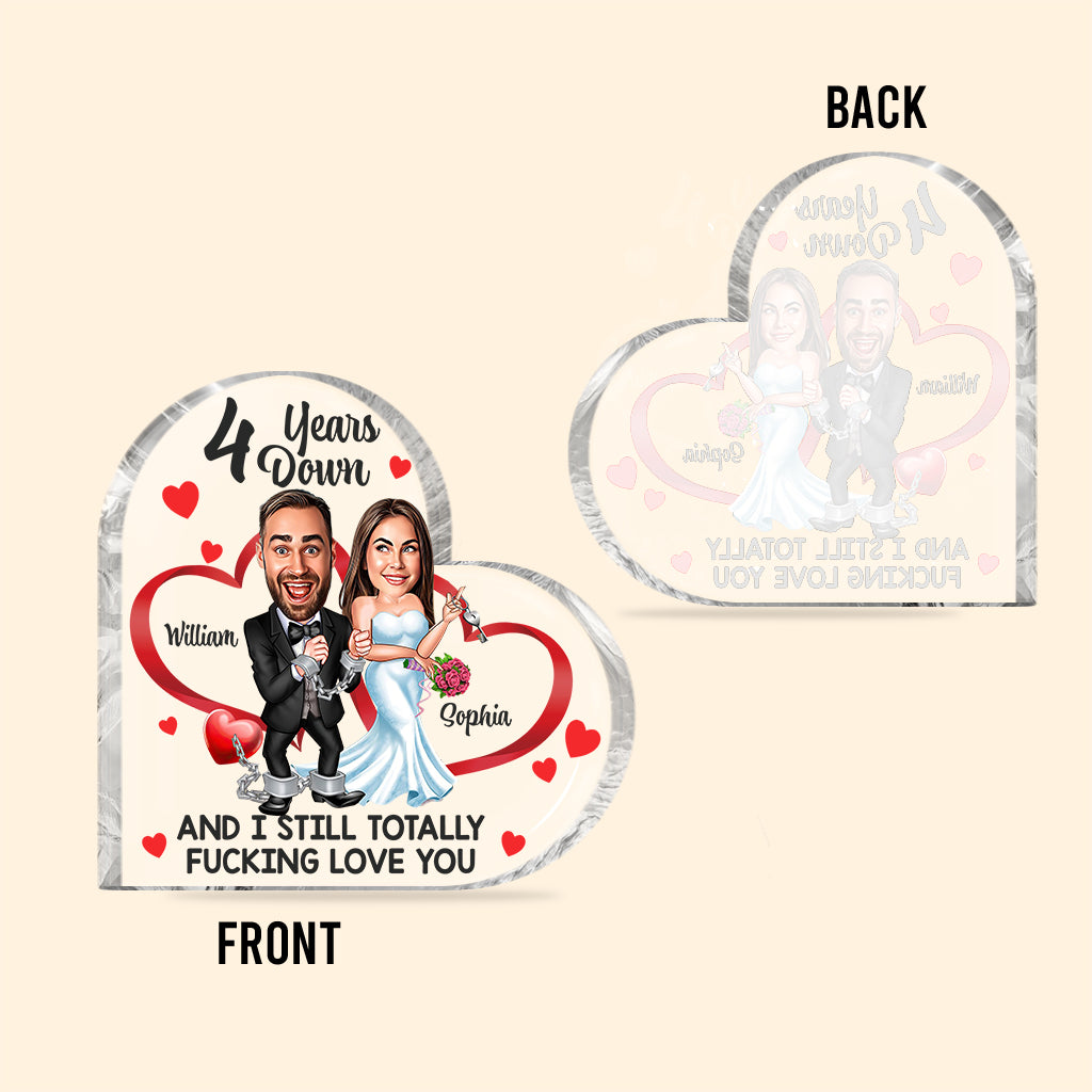 Je t'aime toujours - Plaque acrylique personnalisée pour couple