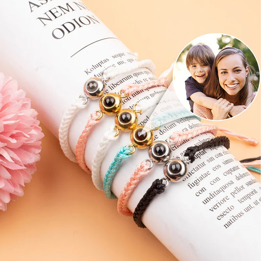 Bracelet de projection personnalisé « J’aime mon fils »
