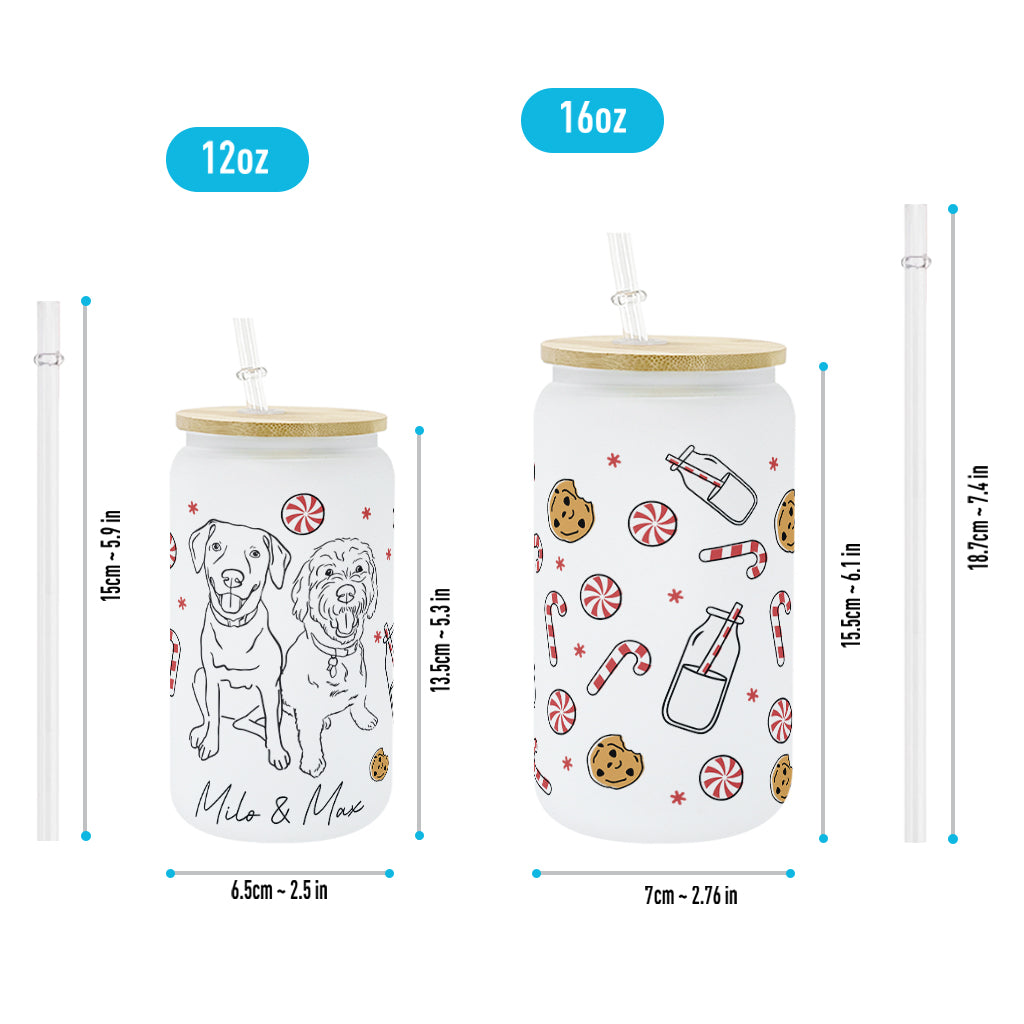 Lovely Dogs Cats - Personalized Dog Can Glass