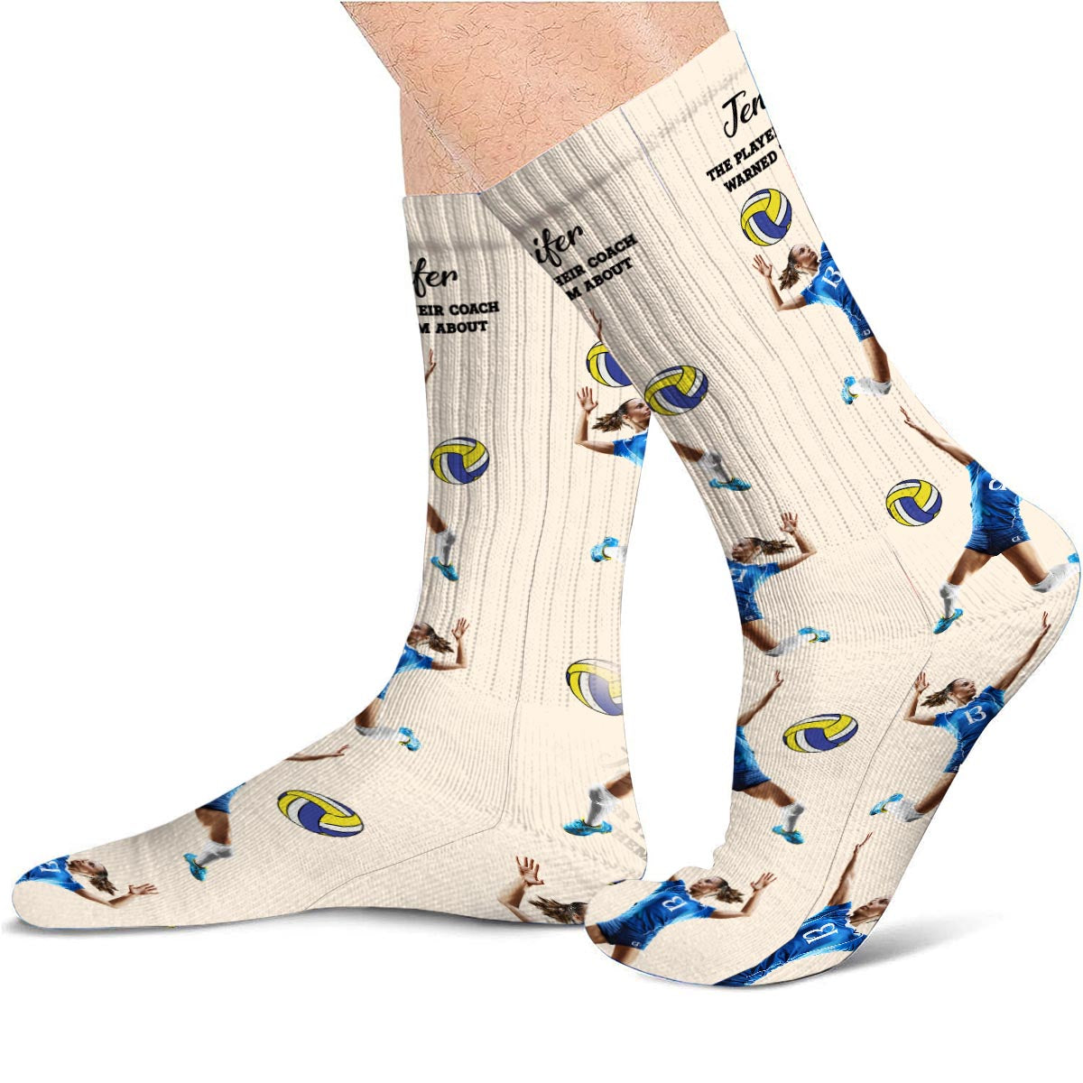 Leur entraîneur les a prévenus : chaussettes de volley-ball personnalisées