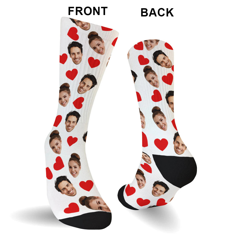 Chaussettes personnalisées pour couples avec motif d'icônes amusantes