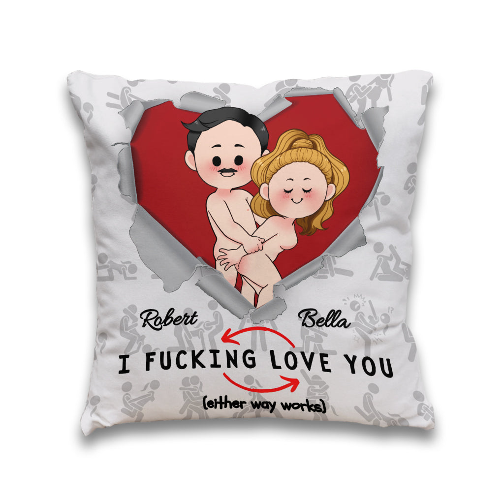 Je t'aime - Coussin décoratif personnalisé pour couple