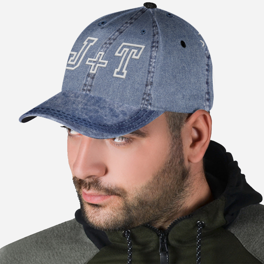 Casquette classique personnalisée pour couple, avec n'importe quel nom et n'importe quelle date d'anniversaire