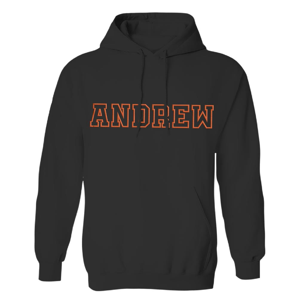 Sweat à capuche brodé personnalisé pour couple - Nom personnalisé