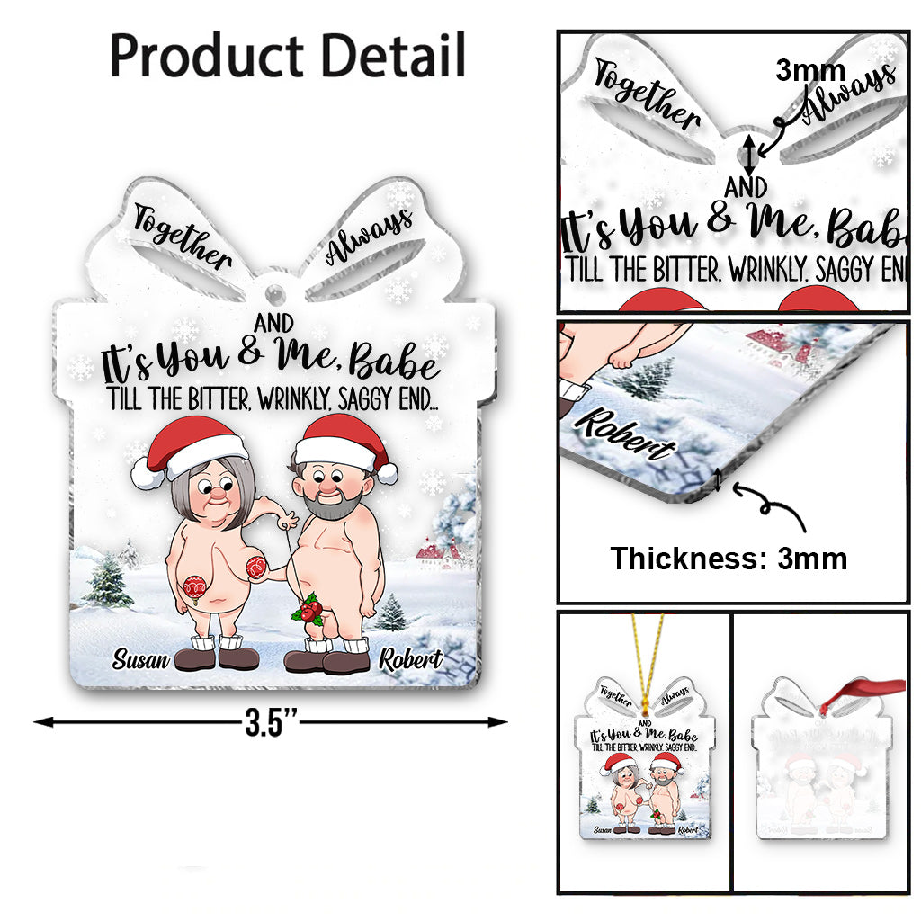 Ensemble pour toujours - Ornement transparent personnalisé pour mari et femme