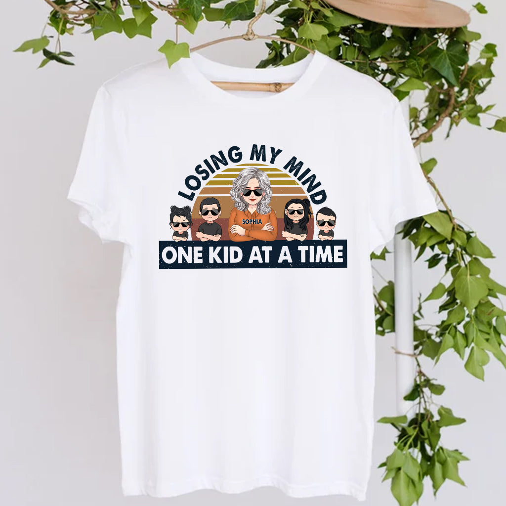 Je perds la tête, un enfant à la fois - Cadeau pour papa - T-shirt et sweat à capuche personnalisés