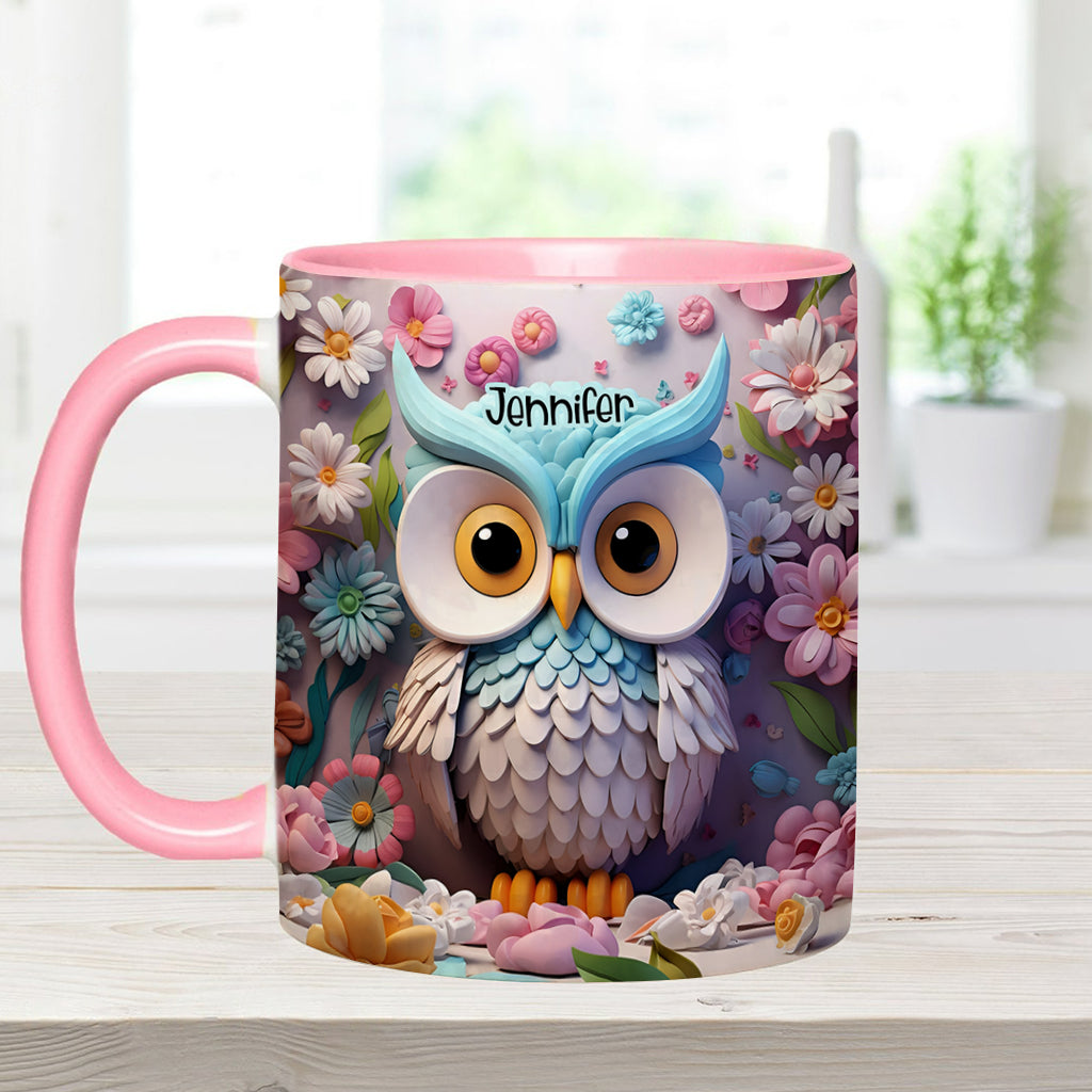Cool Owl - Personalized Owl Accent Mug