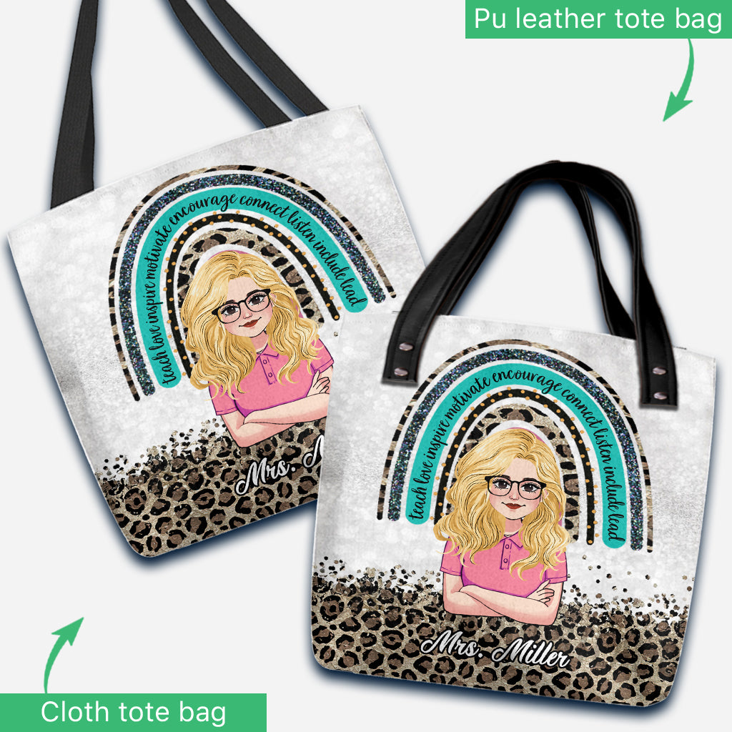 Enseigner, aimer, inspirer - Sac fourre-tout personnalisé pour enseignants