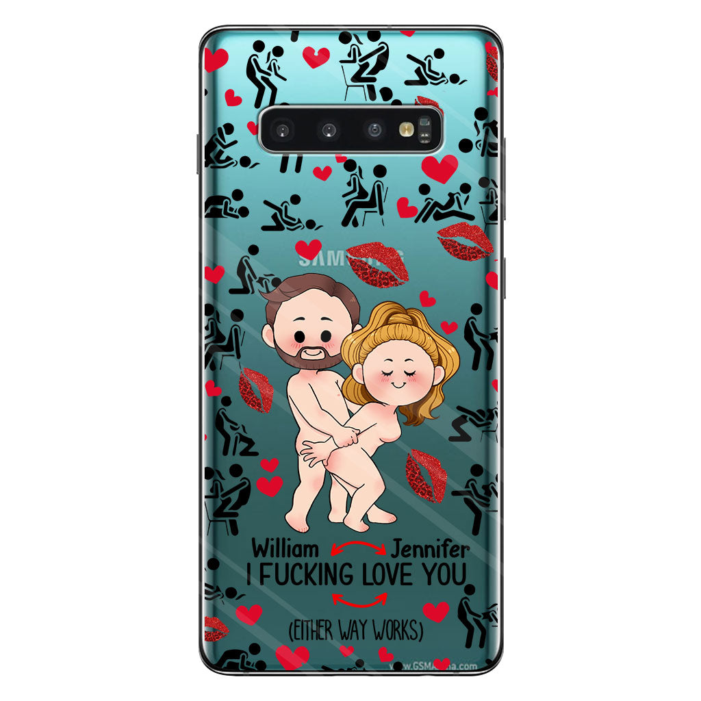 Je t'aime - cadeau pour mari, femme, petit ami, petite amie - Coque de téléphone transparente personnalisée