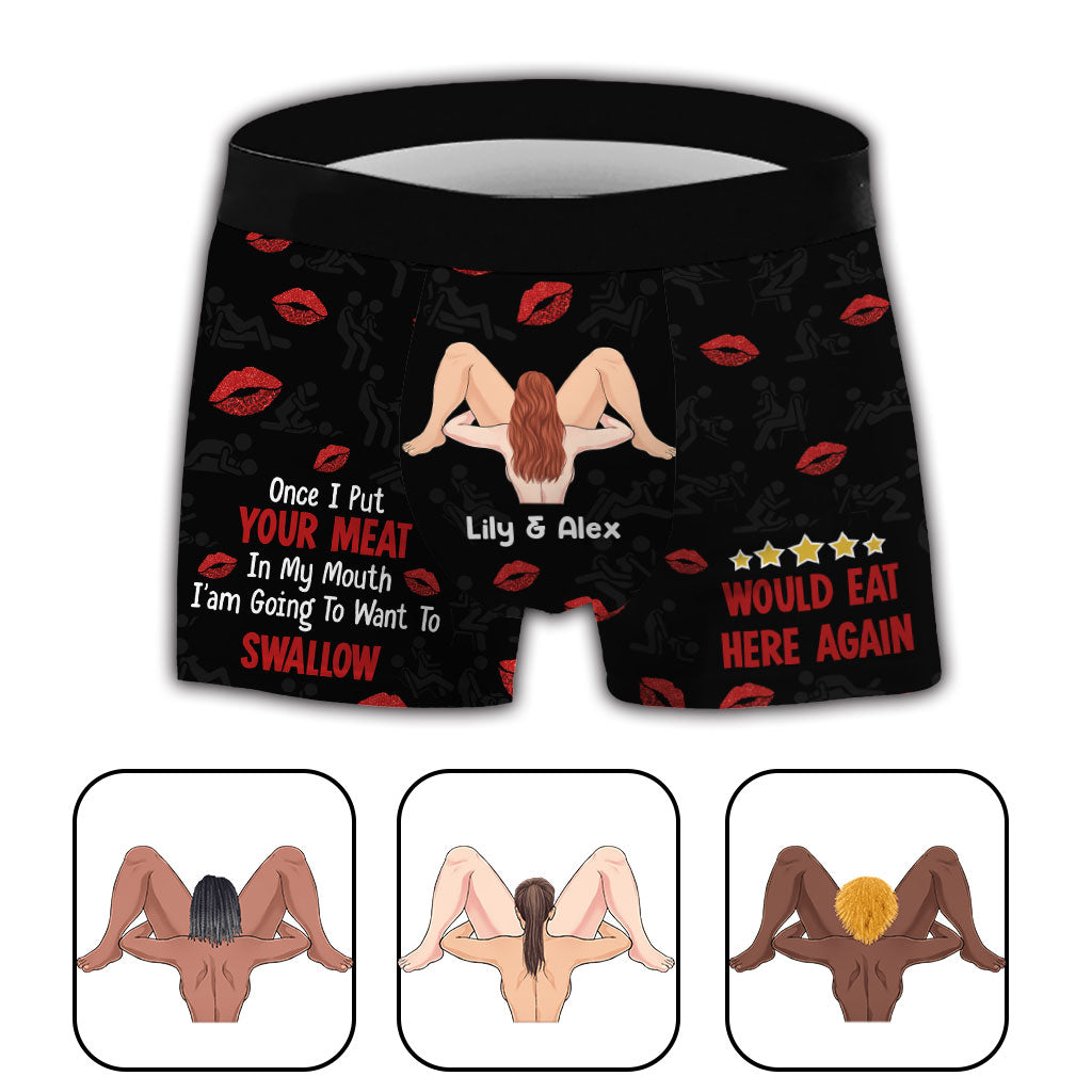 J'y retournerais volontiers - Cadeau pour mari, femme, petit ami, petite amie - Boxers personnalisés pour hommes