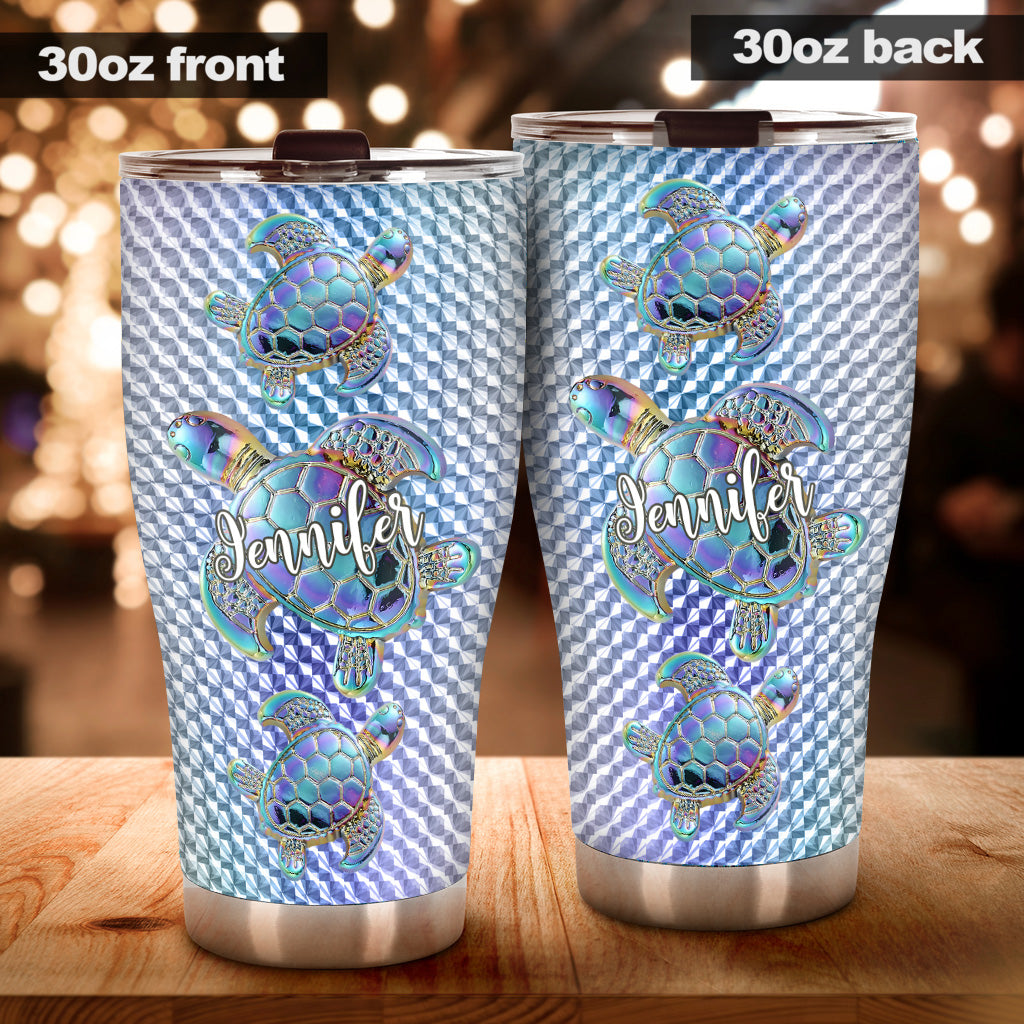 Salty Lil Beach - Personalized Turtle Tumbler