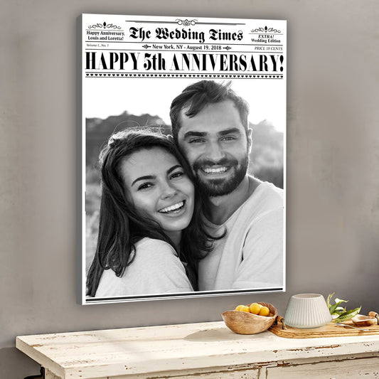 Le temps du mariage - Toile et affiche personnalisées pour mari et femme