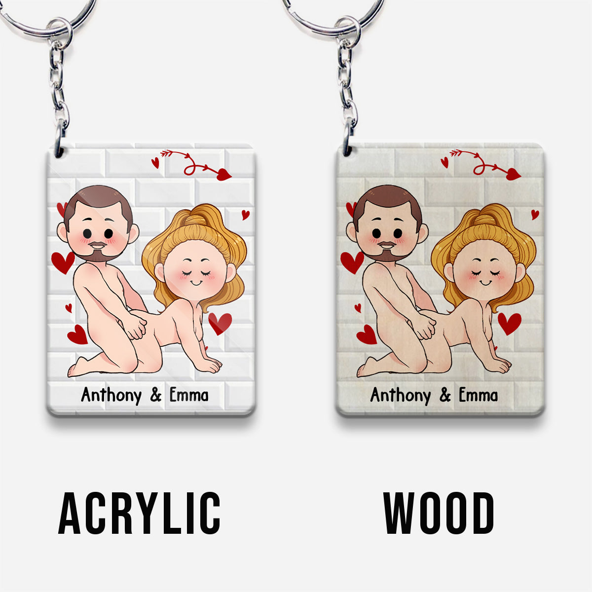 I Just Want You To Be Happy - Couple gift for husband, wife, boyfriend, girlfriend - Personalized Keychain