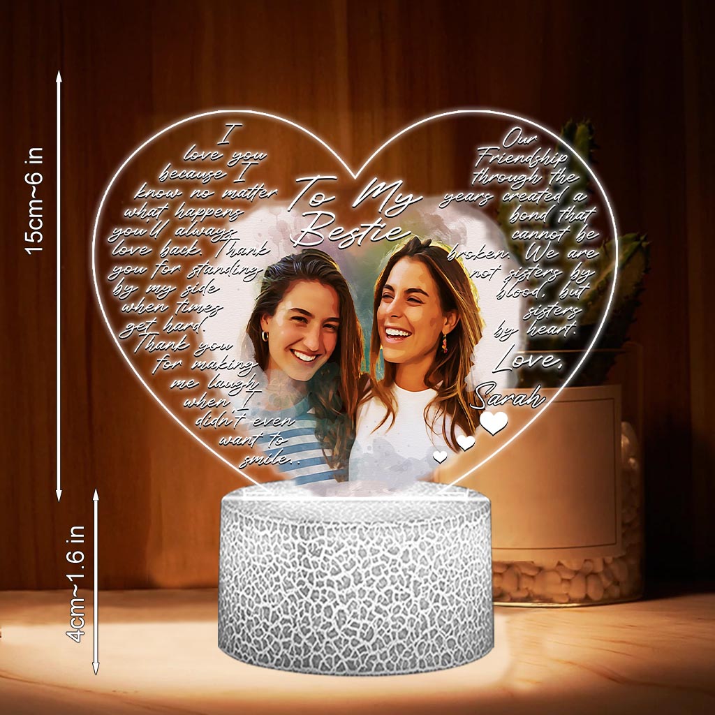 À ma meilleure amie - Plaque lumineuse personnalisée en forme de meilleure amie