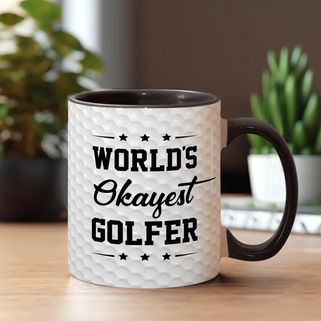 Mug personnalisé « Le golfeur le plus moyen du monde »