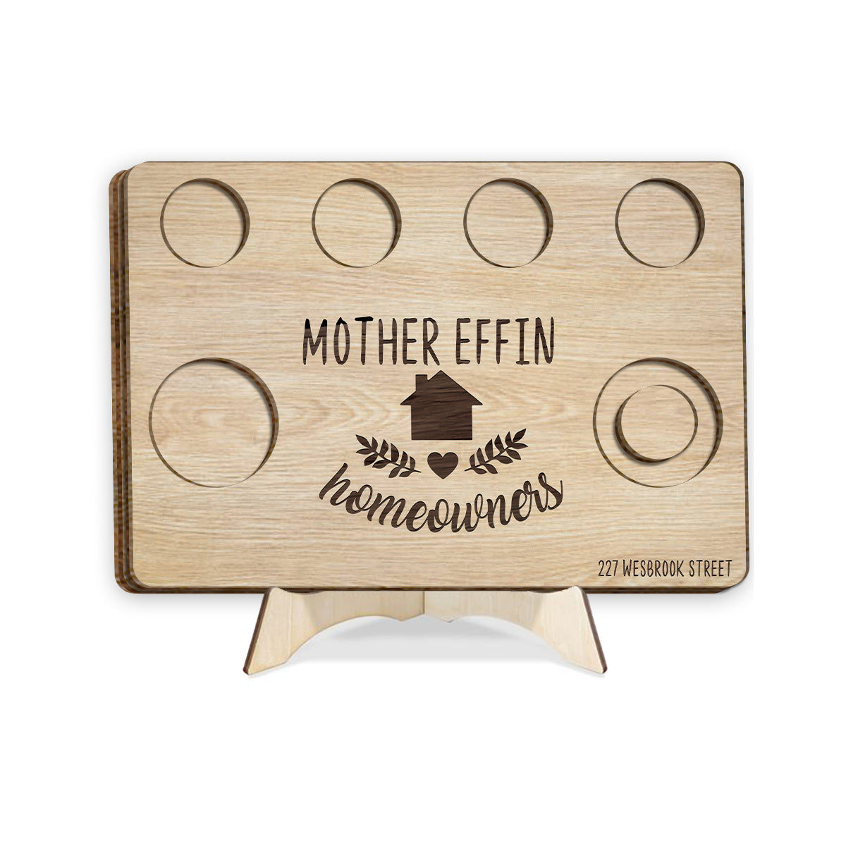 Mother Effin Houseowner - Personalized Housewarming 2 Layered Wood Sign / Wood Plaque