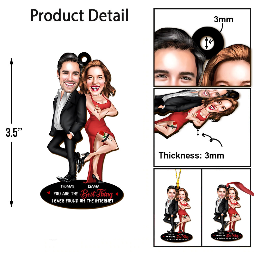 Tu es la meilleure chose que j'aie jamais trouvée sur Internet - Ornement personnalisé pour couple