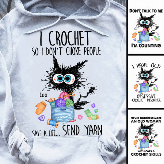 Je fais du crochet pour ne pas étrangler les gens - T-shirt et sweat à capuche personnalisés pour crocheteurs