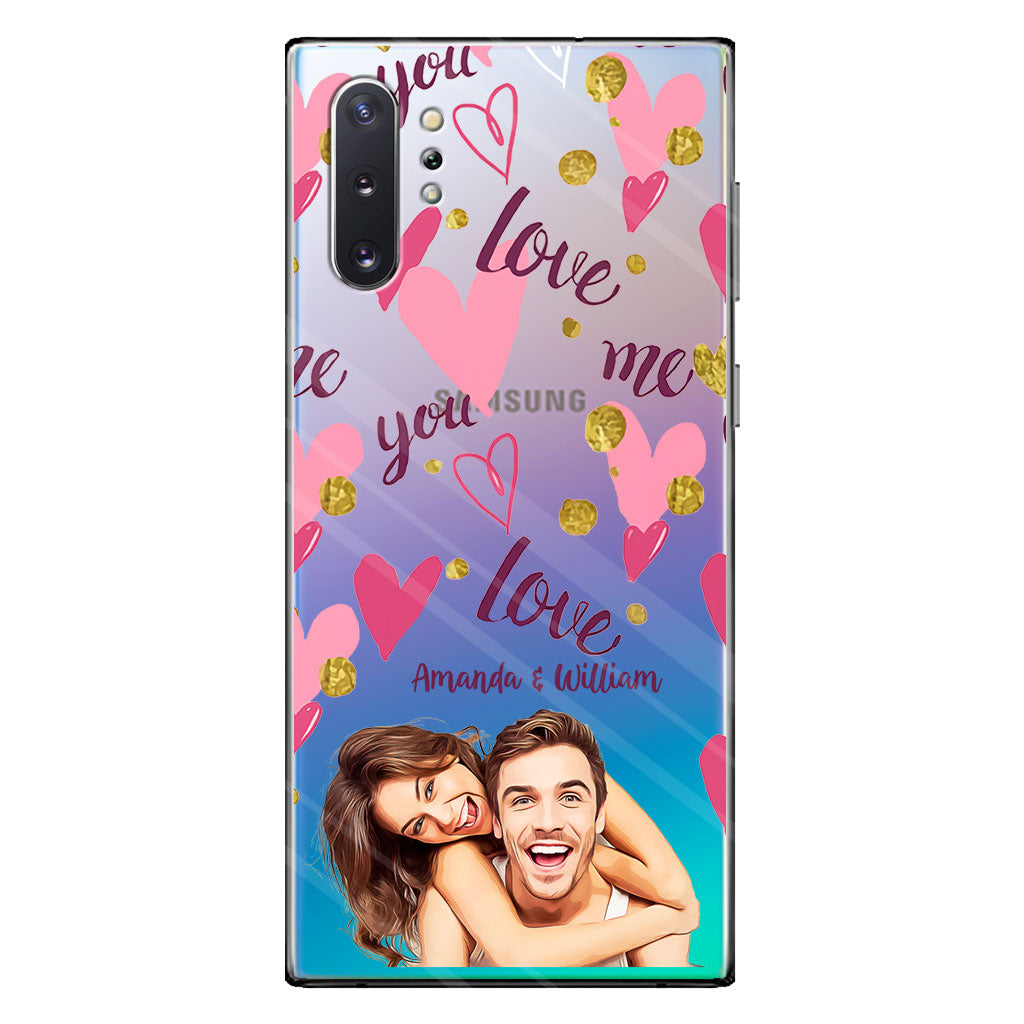 Je suis à toi - Coque de téléphone transparente personnalisée pour couple
