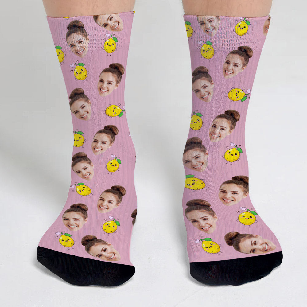 Chaussettes personnalisées à motif d'icônes amusantes pour tante