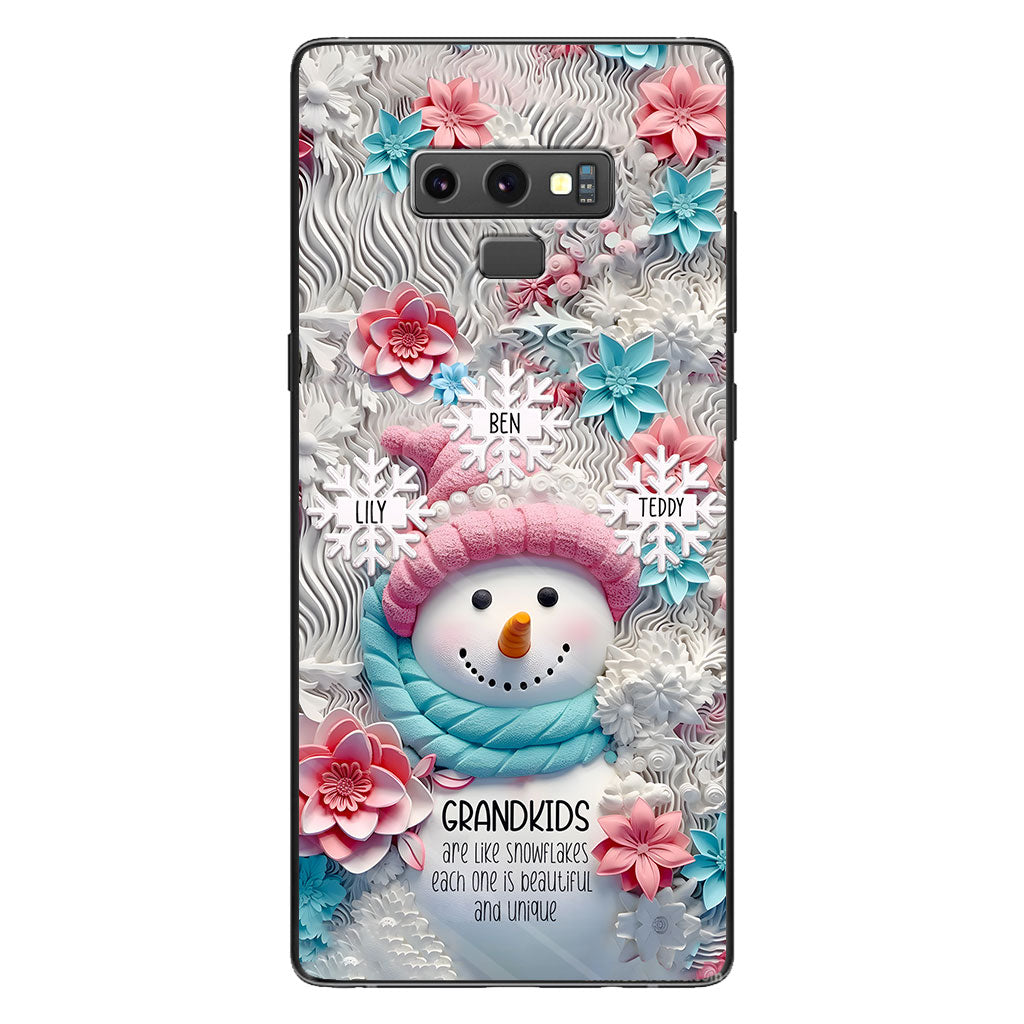 Les petits-enfants sont comme des flocons de neige - Cadeau pour grand-mère - Coque de téléphone personnalisée