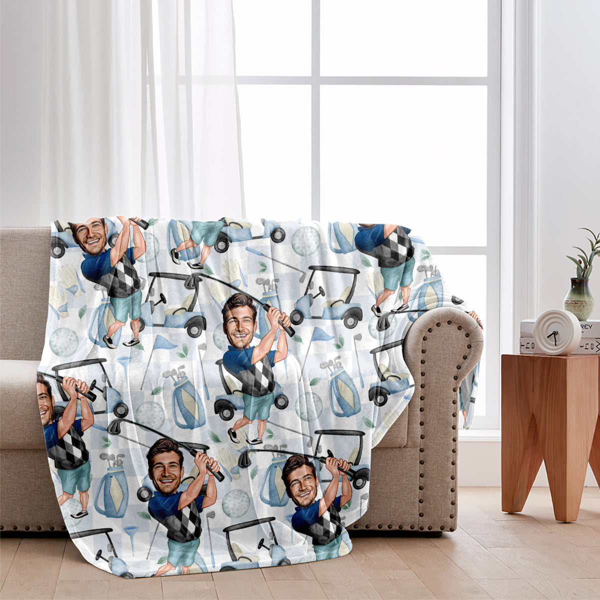 Cadeau pour papa, oncle, mari golfeur... - Couverture de golf personnalisée