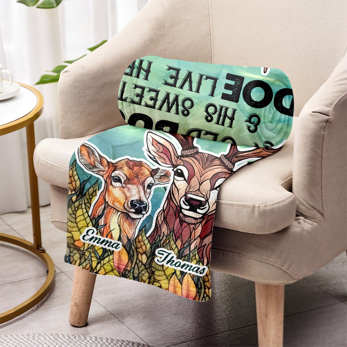 Vivez ici - Couverture de chasse personnalisée