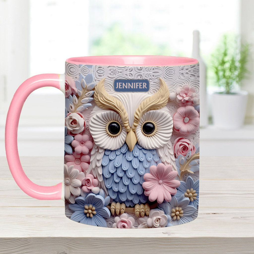 Beautiful Owl - Owl gift for boyfriend, girlfriend - Personalized Accent Mug