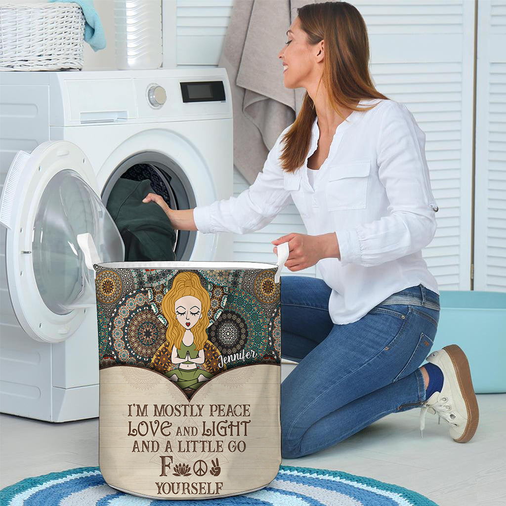 Je suis surtout la paix - Panier de rangement de yoga personnalisé