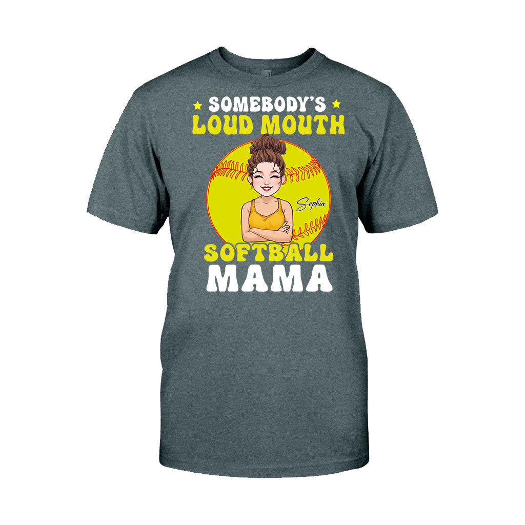 Maman de softball à la langue bien pendue - T-shirt et sweat à capuche de softball personnalisés