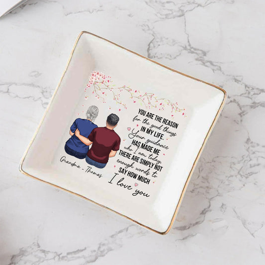 Tu es la raison - Cadeau pour maman, grand-mère - Porte-bijoux personnalisé