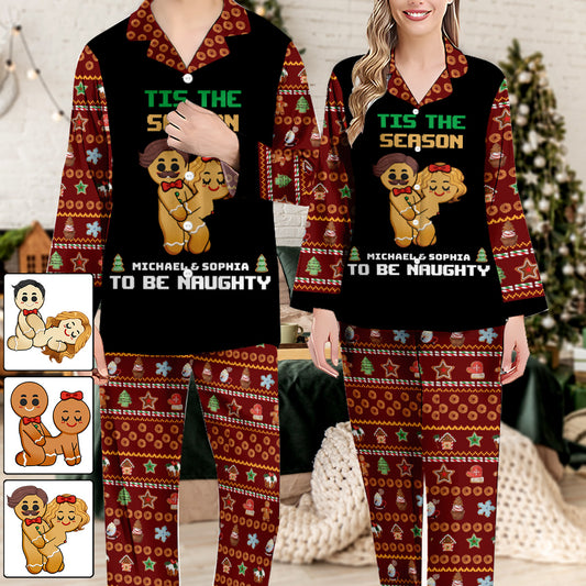 C'est la saison des petits jeux coquins ! - Pyjamas boutonnés personnalisés pour couples