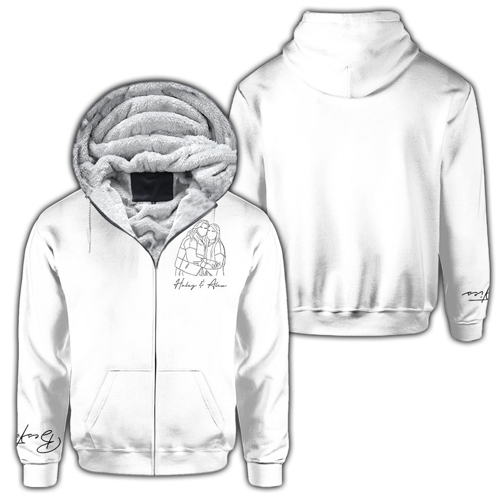 T-shirt personnalisé « Meilleures amies » avec motif au trait