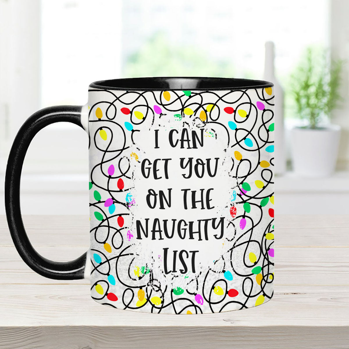 Je peux te faire inscrire sur la liste des vilains - cadeau pour mari, femme, petit ami, petite amie - Mug personnalisé